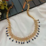 AD Designer Blue Thilak Short Neck Set - Image 3