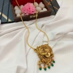 Krishna with Peacock Pendant with Long Kodi Chain
