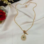 Floral with Pecock Pendant With 18" Chain Short Ne - Image 2
