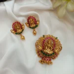 Antique Gajalakshmi Pendant Set