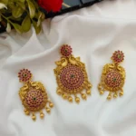 Antique Floral Peacock Pendant Set