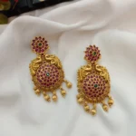 Antique Floral Peacock Pendant Set - Image 2