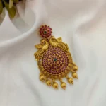 Antique Floral Peacock Pendant Set - Image 3