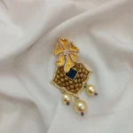 Blue Sapphire Gold Pendant Set - Image 3