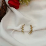 Gold White Stone Ear Cuffs - Image 3