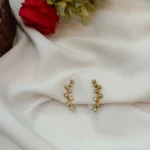 Gold White Stone Ear Cuffs