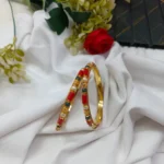 Coral Tube Pearl and Green Beads Bangles 2s - Image 2