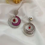 Zircon Silver Polish Earrings - Image 2