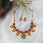 Mango with Coral Short Neck Set