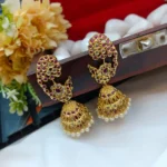 White Ruby Stone Jhumka