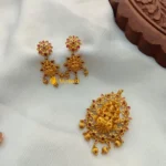 Antique Lakshmi Floral Pendant Set