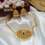 Floral Peacock Choker Neck Set