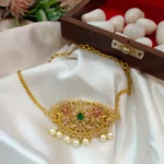 Floral Peacock Choker Neck Set - Image 2