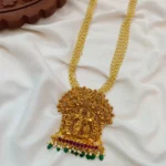 RadheKrishna Pendant with Pearl Bunch Chain