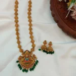 Lakshmi with Motiffs Long Neck Set - Image 3