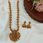 Lakshmi with Motiffs Long Neck Set