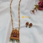 Meenakari Lakshmi Double Chain Short Neck Set