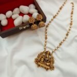 Ganesha Pendant with Amla and Pearl Mala Short Neck - Image 2