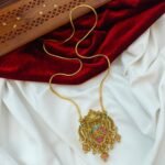 Meenakari Lakshmi Pendant with 30" Kodi Chain and - Image 4