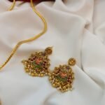 Meenakari Lakshmi Pendant with 30" Kodi Chain and - Image 3