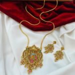 Meenakari Lakshmi Pendant with 30" Kodi Chain and - Image 2