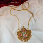 Meenakari Shivparvathi Pendant with 30" Kodi Chain - Image 2