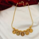 Lakshmi 5 Coin Short Chain 14"