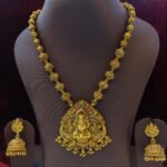 Lakshmi with Ball Chain Short Neck Set - Image 2