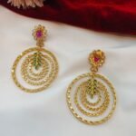 4 Ring Chandbali Earrings - Image 3