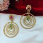 4 Ring Chandbali Earrings - Image 2