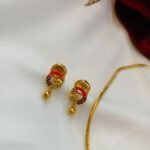Meenakari Lakshmi Temple Design Short Neck Set - Image 2