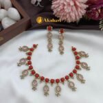 Coral Thilak Short Neck set