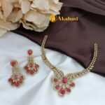 Vintage Oval & Thilak Stones Short Neck set