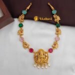 Cubic Lakshmi with Peacock Short Neck Set - Image 3