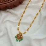 18" Godumai Chain with Lakshmi Pendant Set Short Neck Set - Image 3